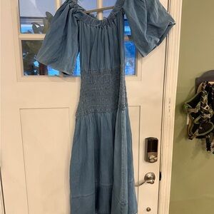 Misa Los Angeles Blue Maxi Dress